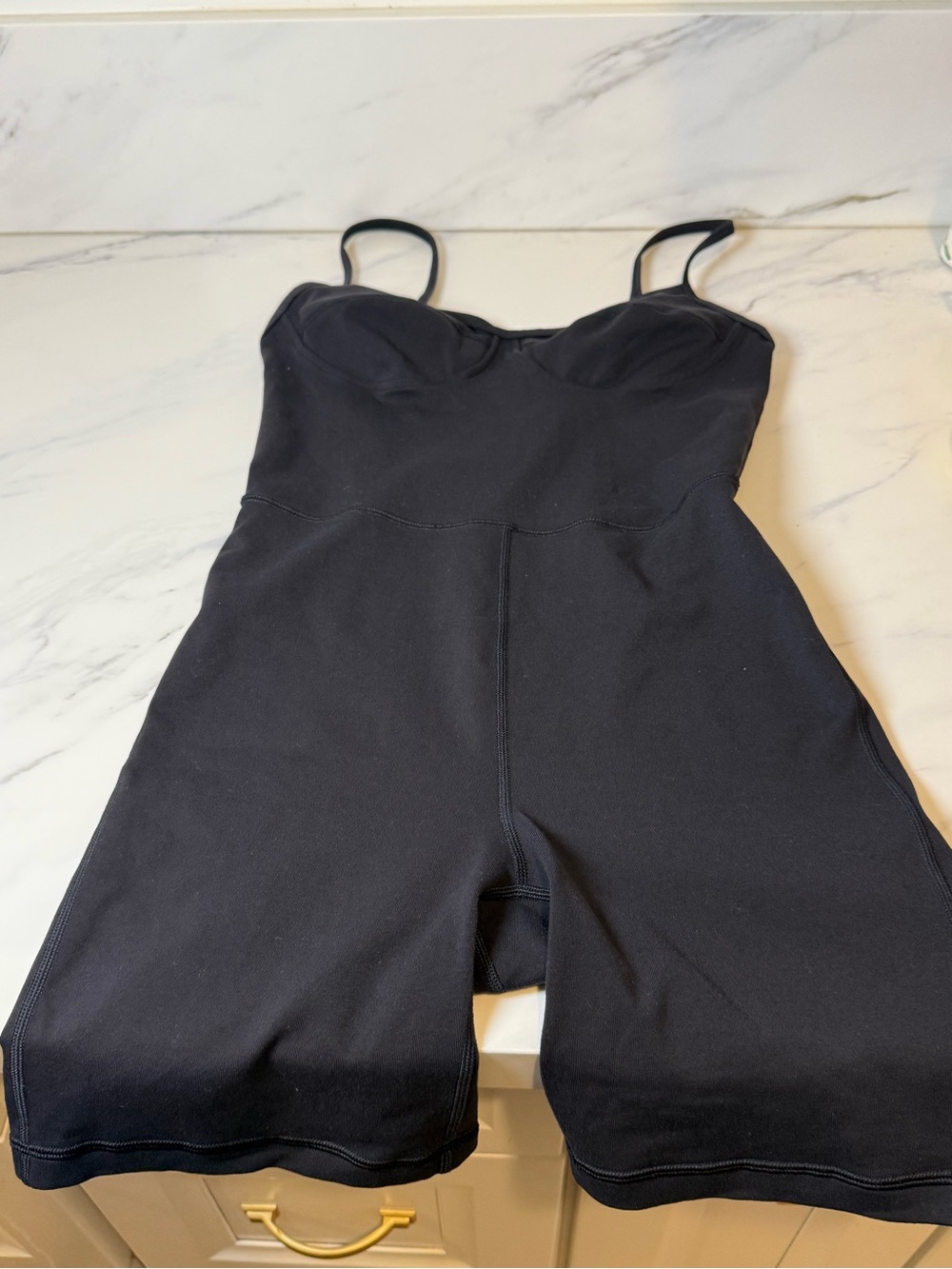 Aritzia black seamless romper